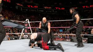 Photos Angle Rollins Ambrose Collide With Miz S Five Man Squad In Spellbinding Tlc Match Kurt Angle Miz Seth Rollins