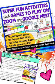 36 Awesome Activities Games To Use With Zoom Or Google Meet Distance Learning Distance Learning Google Meet Activities Zoom Activities With Students