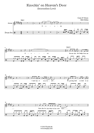 ℗ 1991 umg recordings, i. Schlagzeug Noten Knockin On Heaven S Door Mittlere Stufe Guns N Roses