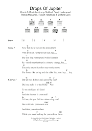 Drops of jupiter thanks for watching comment rate and subscribe. Drops Of Jupiter Tell Me Sheet Music Train Guitar Chords Lyrics