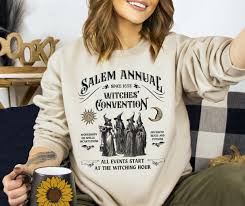 Halloween Sweatshirt, Salem Witch Convention Shirt, Vintage Halloween Shirt  Retro Halloween, Halloween Witch Shirt, Salem Massachusetts Trip