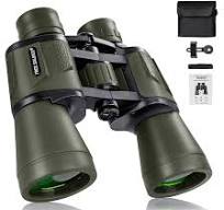 Binoculares de caza de 20 x 50 pulgadas para adultos con visión nocturna  con poca luz, ocular grande de 1.102 in, prismáticos impermeables ...