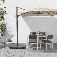 Seglaro Svarto Hangesonnenschirm Mit Fuss Neigbar Beige Dunkelgrau Ikea Deutschland In 2021 Offset Patio Umbrella Patio Umbrella Outdoor Patio Decor
