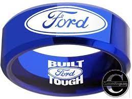 Ford Ring Ford Wedding Band 8mm Tungsten Ring Blue Ring Sizes 6 13 Ford Ford Logo Ford Built Ford Tough
