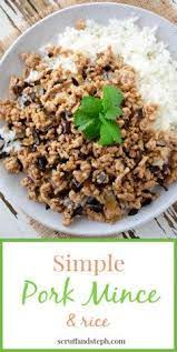 Simple Pork And Black Fungus Mince Scruff Steph Recipe Pork Mince Chicken Pork Recipe Pork Mince Recipes