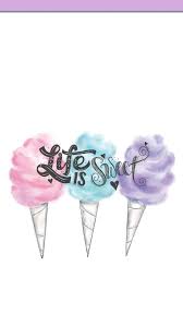 Illustration of cotton candy (fairy floss) on stick. Candy With Cotton Candy Wallpapers Wallpaper Cave
