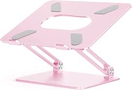 Suit for any laptop up to 17'' Amazon Com Boyata Laptop Stand Adjustable Ergonomic Laptop Holder Aluminium Alloy Notebook Stand Compatible For Macbook Pro Air Dell Xps Lenovo Samsung Laptops Up To 17 Inches Pink Office Products