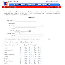 Carnival Cruise Lines Customer Satisfaction Survey Carnival Cruise Line Carnival Cruise Surveys