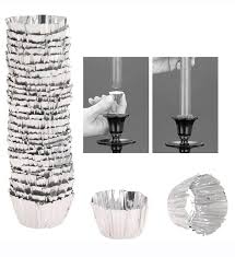 Aluminium Foil Candle Candlestick Wax Drip Protector Cups 120 Home Kitchen Candlestick Holders