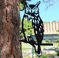 Amazon.com : renovatio Metal Owl Decor - Metal Birds Yard Decor - Metal  Bird Tree Stake & Owl Collectibles - Bird Silhouette - Metal Birds for  Trees - Owl Gifts for Owl