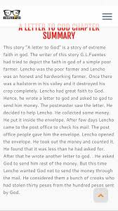 Write story on suddha was odd one out.. Write A Brief Summary Of The Story A Letter To God Brainly In