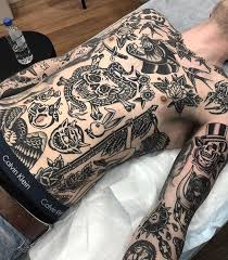 Old School Inspiration Inkstinct Traditional Black Tattoo Traditional Tattoo Black And White Torso Tattoos