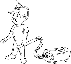 Vacuum cleaner machine coloring page appliance vacuum. Online Coloring Pages Coloring Page Vacuum Cleaning Download Print Coloring Page