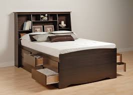 The mattress rests on top of the bed like a platform and the drawers are tucked under to reduce the footprint and bulk. Queen Size Captains Bed You Ll Love In 2021 Visualhunt