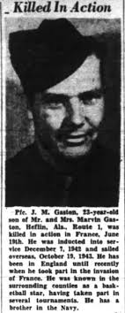 PFC Joseph Marvin Gaston Jr. (1922-1944)