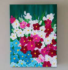 While canvas is a great surface for many mediums, acrylics and oil paint are two of the most commonly applied. 40 Easy Acrylic Canvas Painting Ideas To Try Greenorc Abstract Flower Painting Acrylic Painting Flowers Flower Art Painting