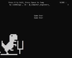 Try to run it if u r using a dos based compiler. Dino Game In C With Source Code