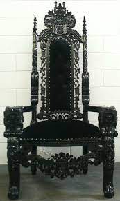 glamorous black on black velvet rose head throne king chair on wanelo goth home decor gothic home decor victorian gothic decor