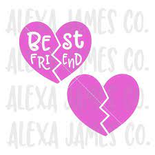 Download Best Friends Svg Bff Svg Best Friend Svg Broken Heart Svg Etsy Bunny Monogram Svg Bunny Monogram Easter Bunny Monogram