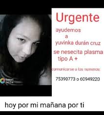 En estos momentos la hija de la sra. Augusta Cruz, amiga y aliada, se  encuentra en un estado de salud muy delicado... Rogamos que puedan difundir  esta publicación para poder llegar a