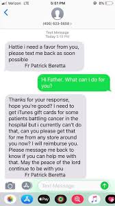 Send ecards online quick and easy in minutes! Scammer Poses As Local Catholic Priest Asks Locals For Itunes Gift Cards For Supposed Cancer Patients Local Mtstandard Com