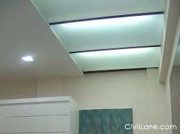 Adding ceiling lights and chandeliers gives your ceilings a focal point while adding light to your interior space. Bathroom False Ceiling Alternative Materials And Costing Civillane