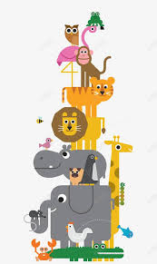 卡通动物元素高清素材动物卡通狮子猴子in 2021