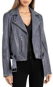 Bagatelle Nyc Pebbled Leather Biker Jacket Women Bloomingdale S Leather Jackets Women Grey Leather Jacket Outerwear Jackets