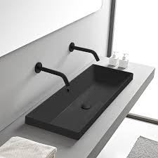 Check spelling or type a new query. Scarabeo 5133 49 By Nameek S Teorema 2 Rectangular Matte Black Ceramic Trough Drop In Sink Thebathoutlet