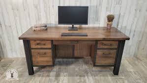 Classic Computer Desk Black Walnut