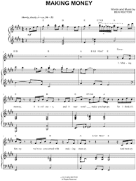 Ben Rector Making Money Sheet Music In E Major Transposable Download Print Sku Mn0129381