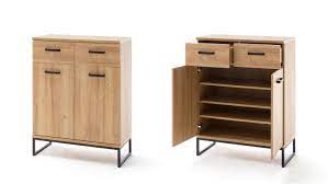 Wenn also metall gewünscht wird, muss beim vergleich einer kommode metall genauer hingesehen werden. Kommode Toledo Schrank Schuhkommode Eiche Melamin Und Metall Schwarz
