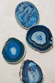 Anthropologie Agate Coasters Agate Gilded Edge