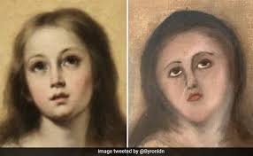 This Virgin Mary Painting Was Restored So Terribly It Became A Meme