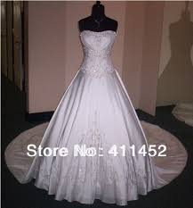 Top Quality Pure White Sweetheart Taffeta Silver Embroidery Beads A Line Dettachable Panel Cat Wedding Dress Train Pink Wedding Dresses Unusual Wedding Dresses
