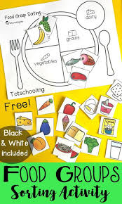 Teach Kids About Healthy Eating With A Food Group Sorting Activity Healthy Food Activities Group Meals Kids Nutrition