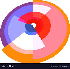 Isolated Abstract Colorful Pie Chart Logo Round