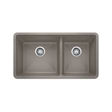 5.0 out of 5 stars. Blanco Precis U 1 75 Offset Double Bowl Undermount Kitchen Sink Silgranit Truffle The Home Depot Canada