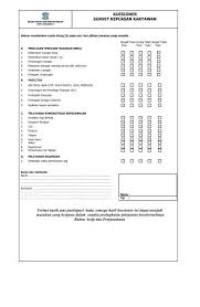 Lembar validasi angket (kuesioner) _____ petunjuk: Kuesioner Survey Kepuasan Karyawan Terima Kasih Atas
