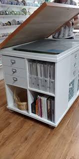 Craft room transformation including a crafting island! Ikea Island Hack Craft Island Hidden Storage Ikea Craft Storage Craft Room Tables Sewing Room Inspiration