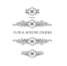 Flowers Floral Border Divider Pack Elements Hand Drawn Logo Etsy Floral Border Hand Drawn Logo How To Draw Hands