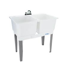 basin white freestanding utility tub