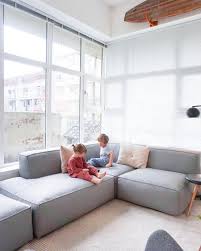 Solae Hush Gray Right Arm Modular Sofa Sofas For Small Spaces Couches For Small Spaces Modular Sofa