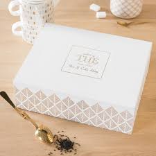 Caja De Te Blanca Con Impresion Maisons Du Monde Cajas Objetos De Decoracion Disenos De Unas