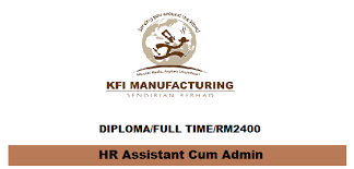 Established in 1982, vbc manufacturing sdn. Hr Assistant Cum Admin Kfi Manufacturing Sdn Bhd Jawatan Kosong Terkini Malaysia