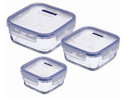 Set De 3 Contenants Alimentaires Carres En Verre Pure Box Luminarc Met Afbeeldingen