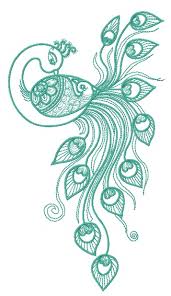Big collection with different styles and types designs. Graceful Peacock Embroidery Design