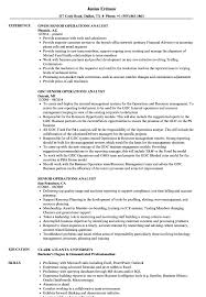 senior operations analyst resume