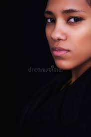 Beautiful African American Womans Face Stock Photo