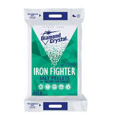 Compacted pellets specially formulated to prevent mushing and bridging. Diamond Crystal Iron Fighter Water Softener Salt Pellets 100012466 The Home Depot